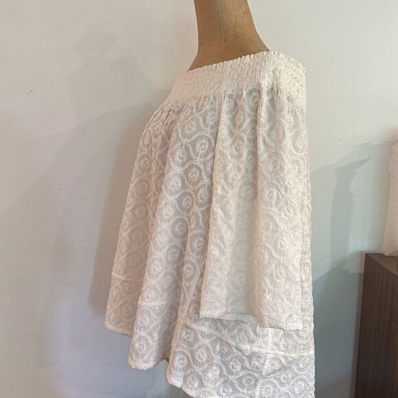 Current Elliot cotton blouse sz 2 or M/L eyelet embroidery great pre owned cond - Picture 4 of 8